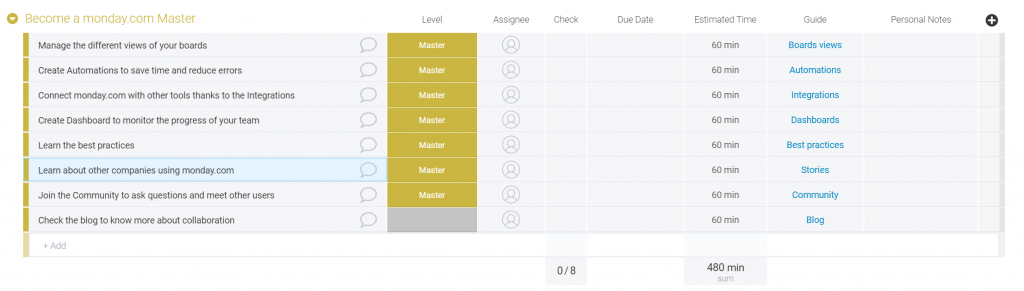 Training monday.com in monday.com - Master