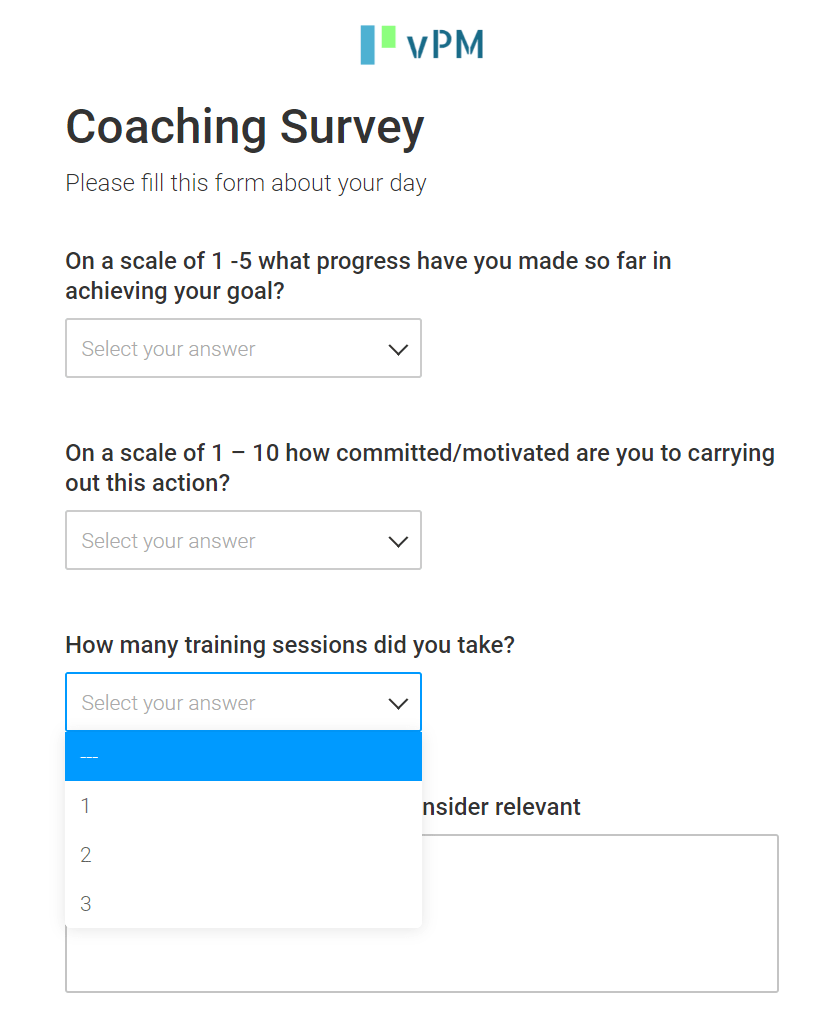 Monday.com for coaching - Form