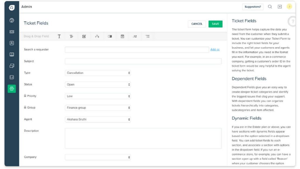 Capture relevant customer information