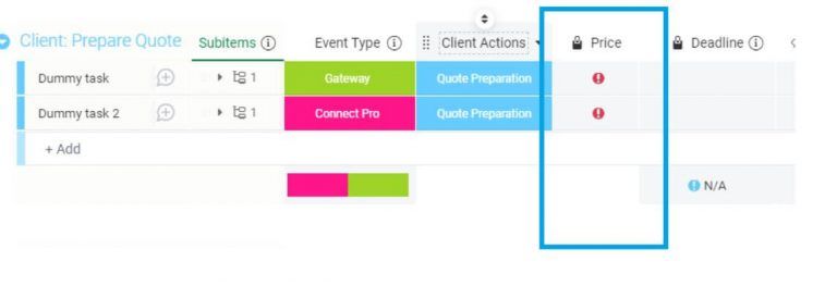 Item level - how to map formulas from monday