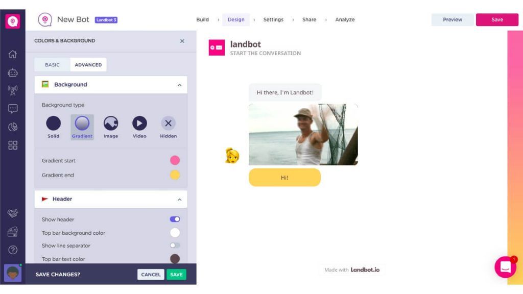 cuztomize bot design