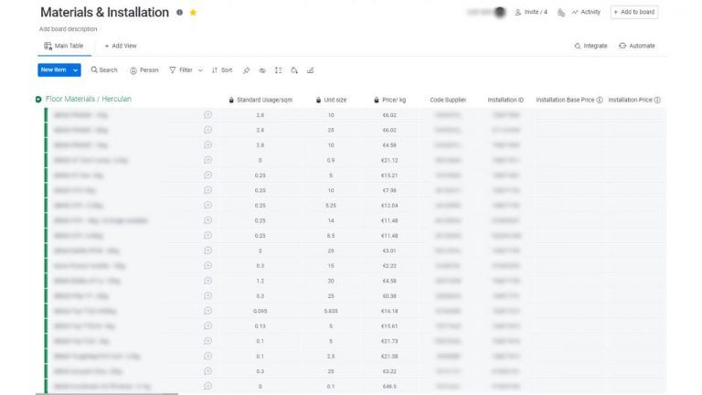 materials stock management