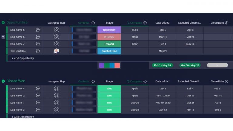 monday.com - move won deals - how to manage orders with products