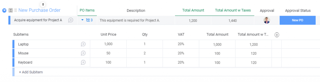 Monday.com - automatically adding subitems from JotForm