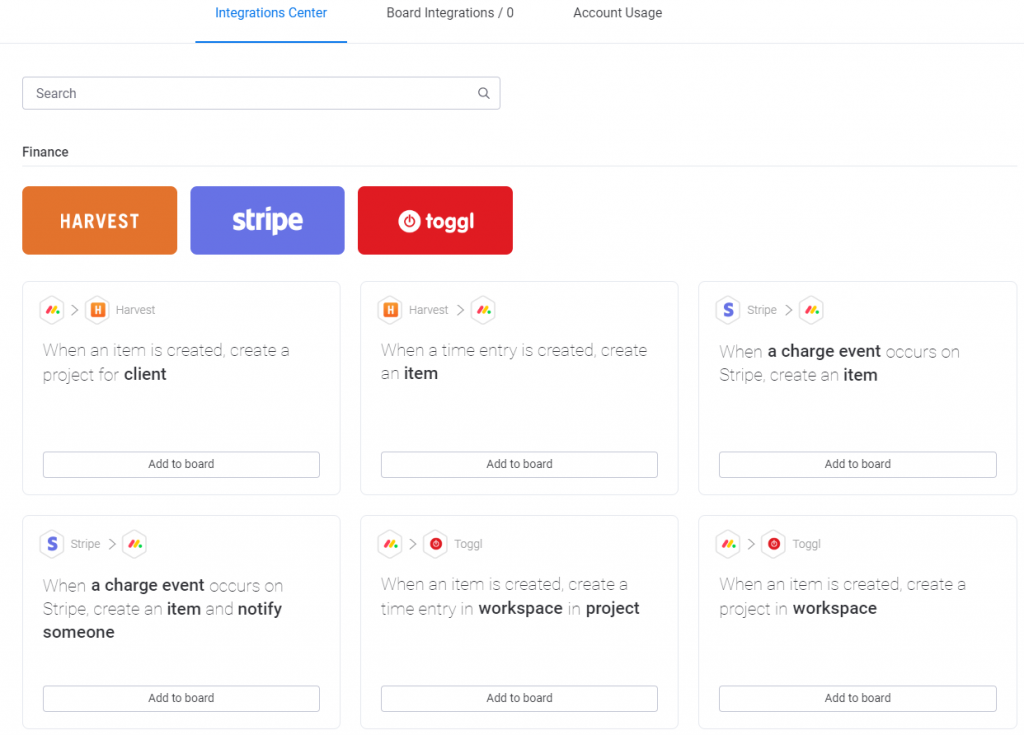 Integration capabilities feature