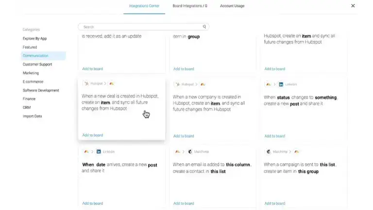 using integration recepi