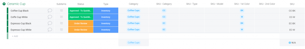 How to create a product catalogue and SKUs in monday.com - SKUs